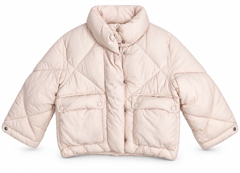 Zara Girls 6-7 Blush Pink Cropped Puffer Jacket